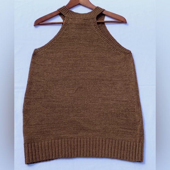 WORTHINGTON Womens Sweater Sz. Large Coco Brown Exposed Shoulders Warm Weather - Picture 6 of 9